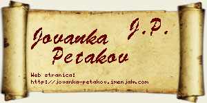 Jovanka Petakov vizit kartica